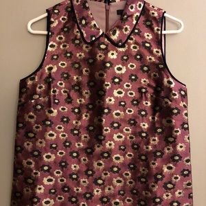 JCrew Collection Collared Metallic Top